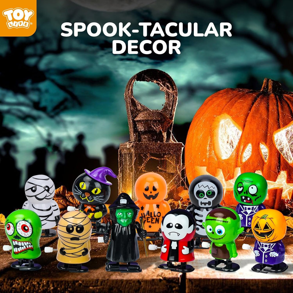 13 Pcs Halloween Wind up Toys Halloween Party Favors for Kids Toddler Halloween Bulk Toys for Treat Bags Halloween Goodies Bag Stuffers Fillers Halloween Treats Toys for Kids Boys Girls