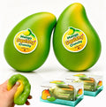 2Pcs Crunchy Mango Squishy Toy Slow Risin Sensory Stress Ball Desk Fidget | Soft Crunchy Slow Rebound Sensory Squeeze Ball for Focus Anxiety Relieffor Party Favors Birthday Gifts Kids Adults