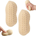 Peanut Shape Stress Relief Bal, Peanut Squishies Toys, Soft Squeeze Fidget, Hand Grip Decompression Ball for Office Desk Focus Relaxation Portable (2PCS)