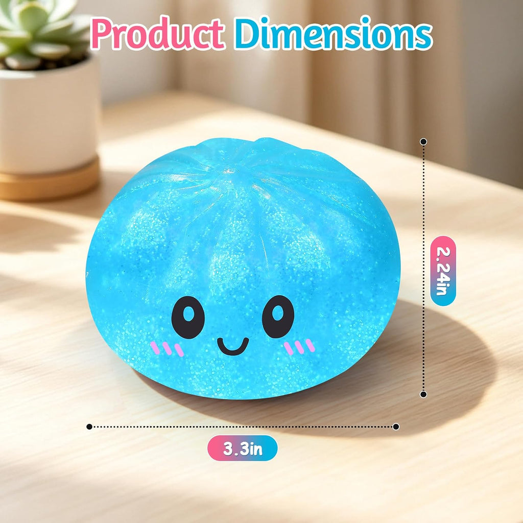 Glitter Squishy Fidget Toys,Viral Squeeze Toys for Teens Adults | Stress Ball Squishies for Halloween,Travel Toy,Christmas Stocking Stuffer