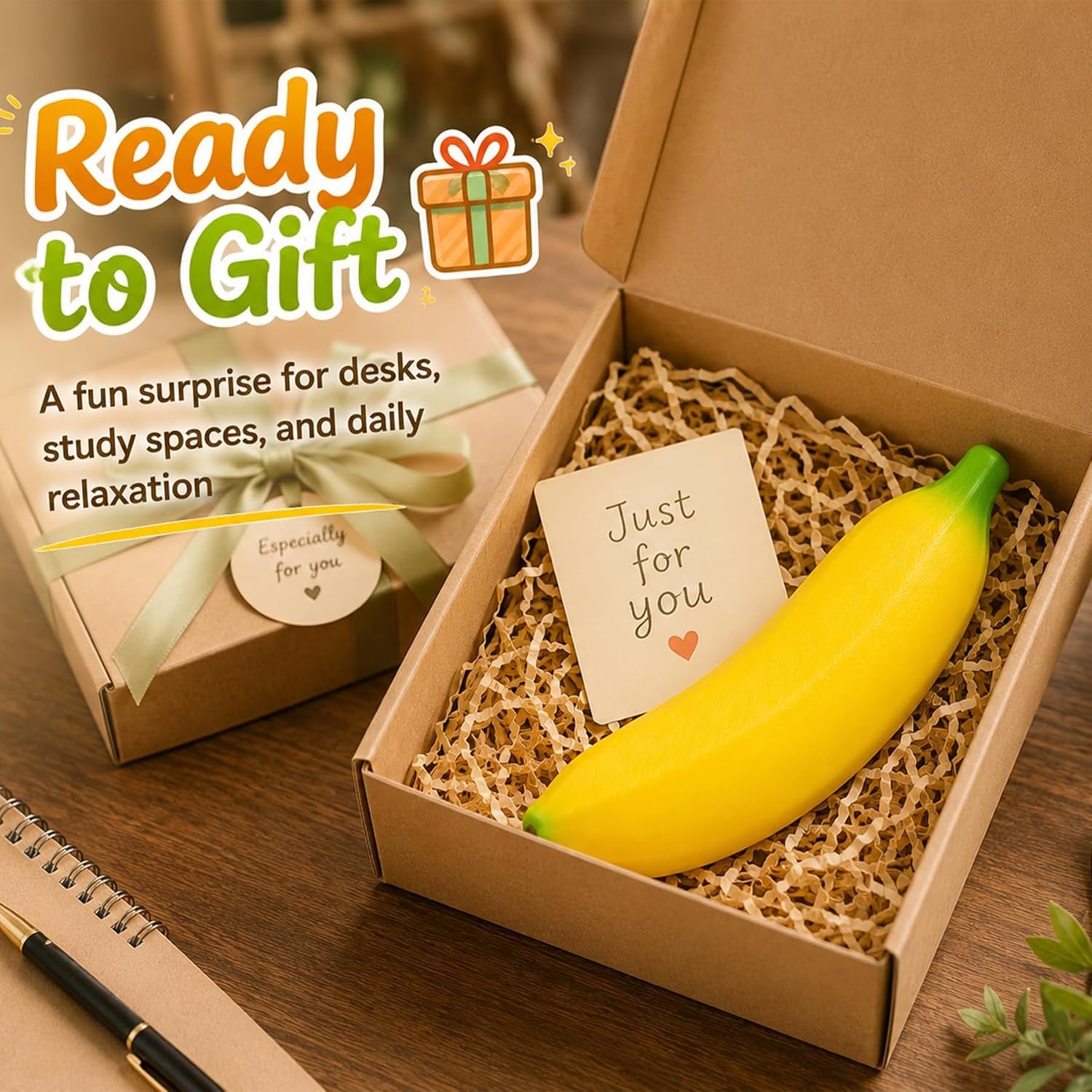 Banana Squishy Toy 2026 New Giant 7 Inch Jumbo PU Foam Stress Relief Toy | Soft Banana Squishy Jumbo Toy. Durable PU Foam Giant Stress Relief Toy for Work, Daily Relaxation & Anxiety.