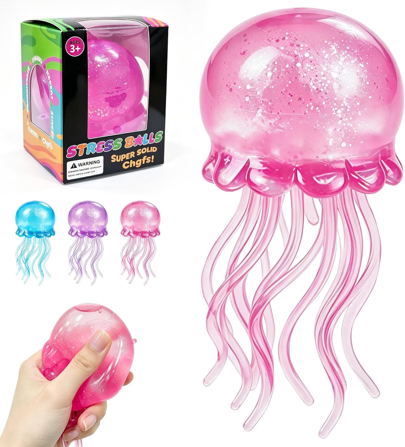 Jellyfish Squeeze Toy,2.16Inch Jellyfish Squishy Malt Filled Squishy Sensory Fidget Toy,Ultra Soft Moldable Slow Rise Stress Relief Toy for Adults Anxiety Relief(Blue)