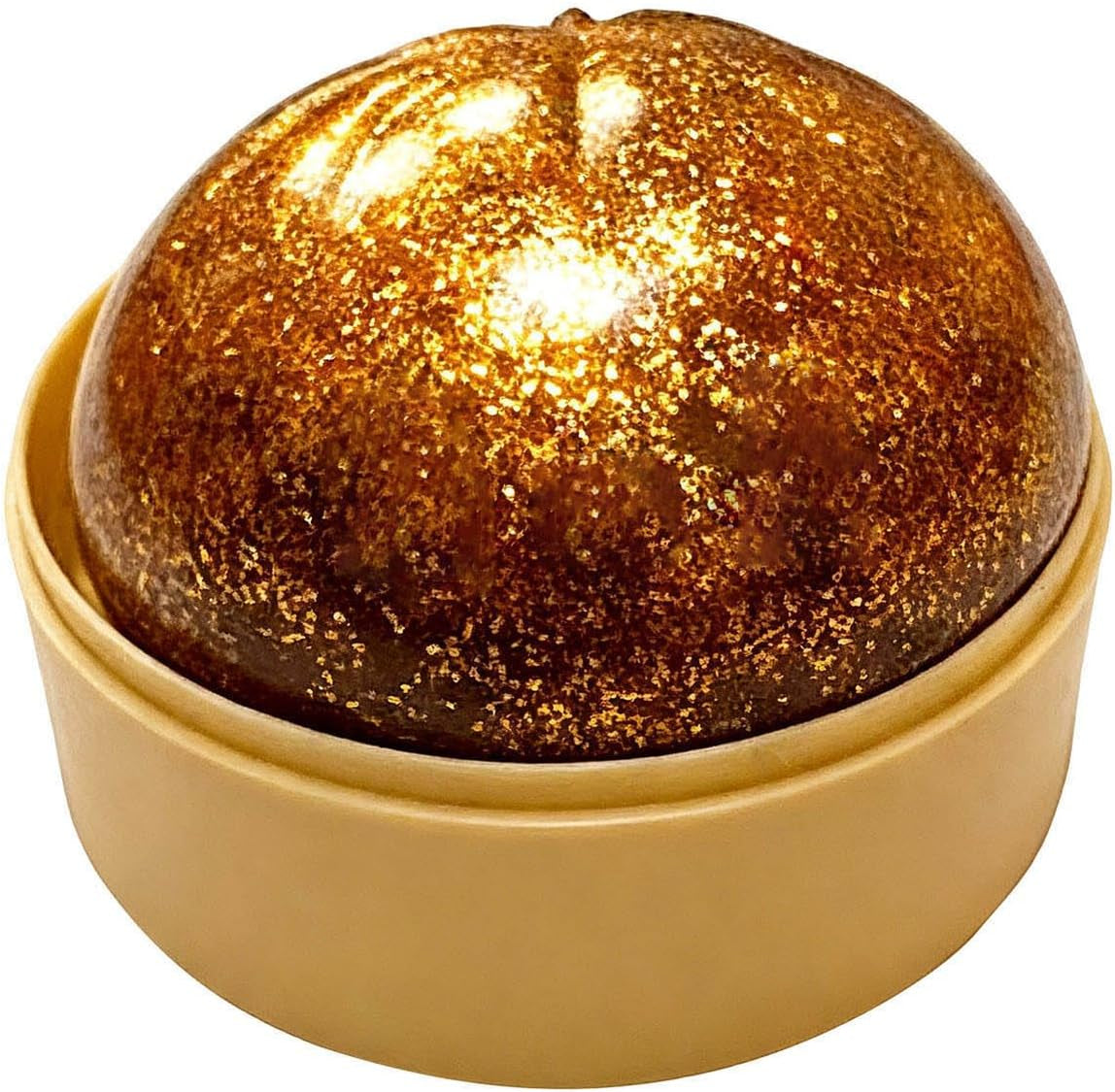 Giant Dumpling Soft Squeeze Buddy, Large Colourful Dumpling Stress Relief Sensory Ball, Fast Rebound Anxiety Relief Decompression Dough for Adults,Gold