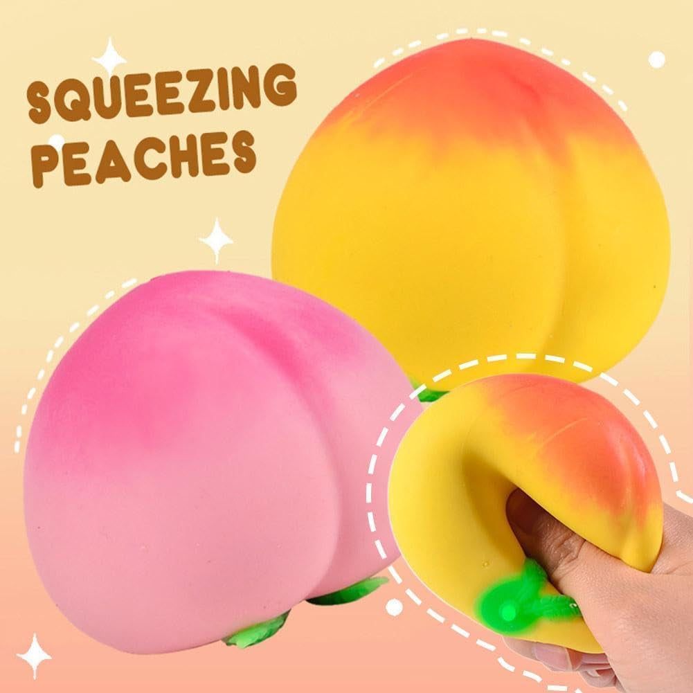 Peach Peach Toys Slow Rising Soft Peach Fruit Toy, Stress Relief Squishy(Pink)