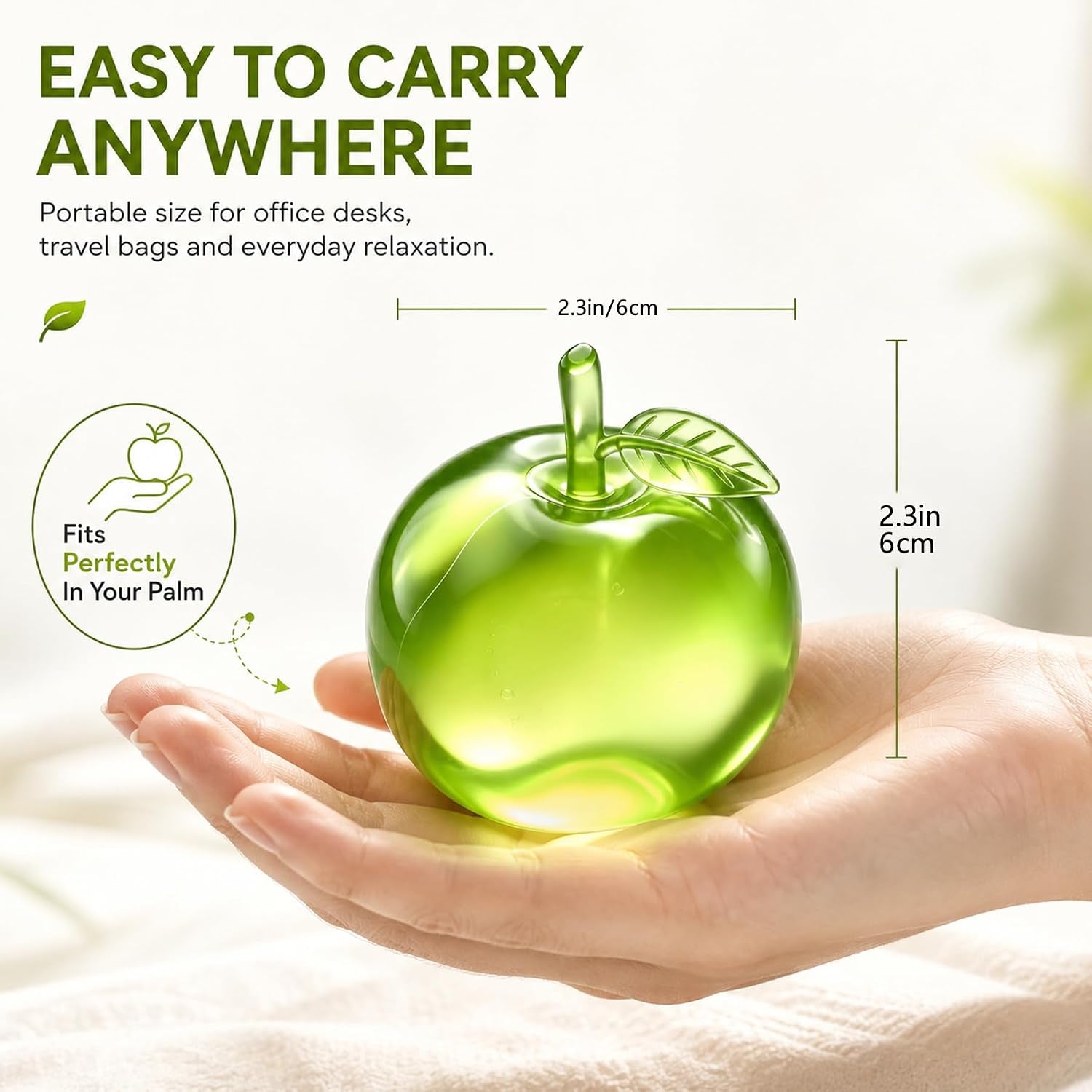 2Pcs Pink & Green Apple Squishy Toy, Cute Rebounding Fruit Stress Relief | Cute Pink & Green Apple Squishy Toy Set & Squishy Apple. Soft Flexible Rebounding Novelty Stress Toy for Anxiety Relief.