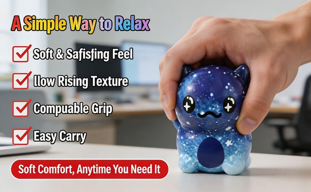 Big Axolotl Squishy, Slow Rising Squishy, Big Axolotl Squishy Fidget Toys, Big Axolotl Squishies for Adult, Party Favors, Birthday Gifts Stocking Stuffers (Dark Blue)