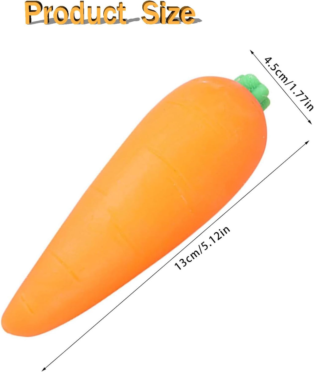 Carrot Squishy Stress Ball,5.5Inch(1Pcs) | Squi Shy Vegetable Ultra Squishy and Moldable Slow Rise Relaxing Sensory Fidget Stress for Anxiety Relief Orange(1Pcs)