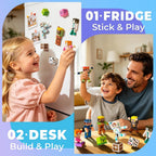Unleash Imagination with 20 Pcs Magnetic Action Figures Playset - Creative Building Block City Toys for Kids 6+ with 360° Rotating Arms and Legs, Perfect Birthday Gift for Boys and Girls