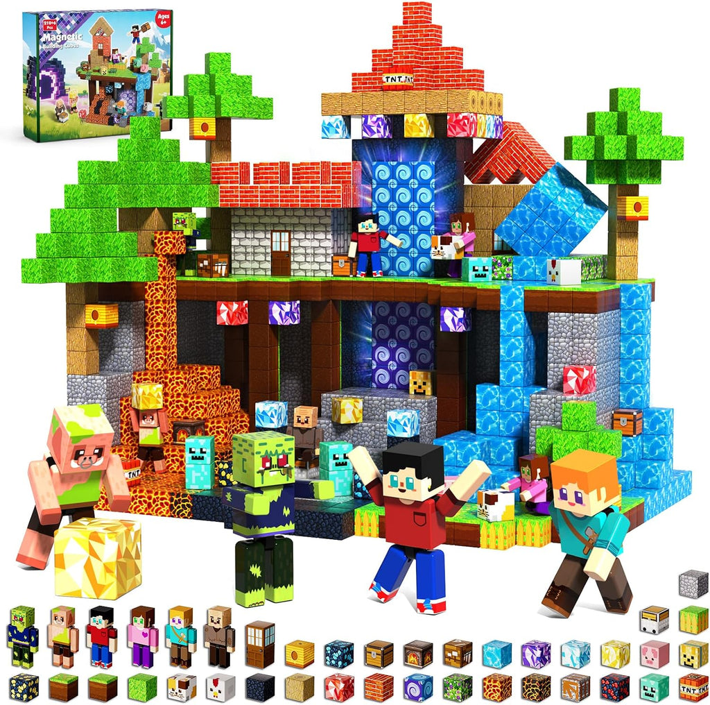 Unleash Imagination with 20 Pcs Magnetic Action Figures Playset - Creative Building Block City Toys for Kids 6+ with 360° Rotating Arms and Legs, Perfect Birthday Gift for Boys and Girls