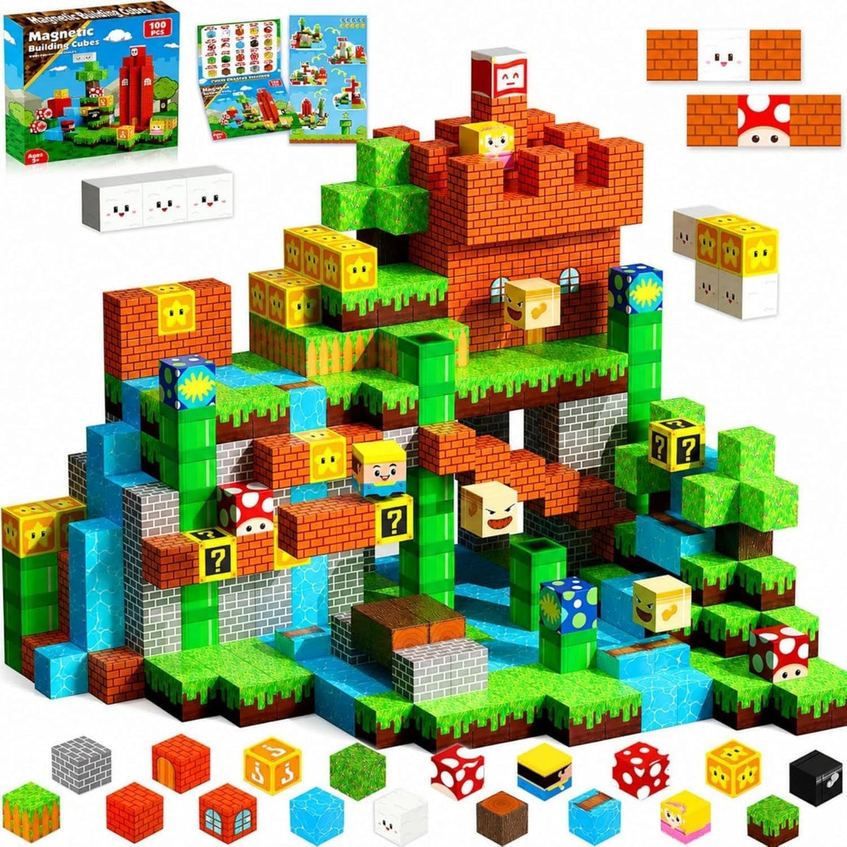 Unleash Imagination with 20 Pcs Magnetic Action Figures Playset - Creative Building Block City Toys for Kids 6+ with 360° Rotating Arms and Legs, Perfect Birthday Gift for Boys and Girls