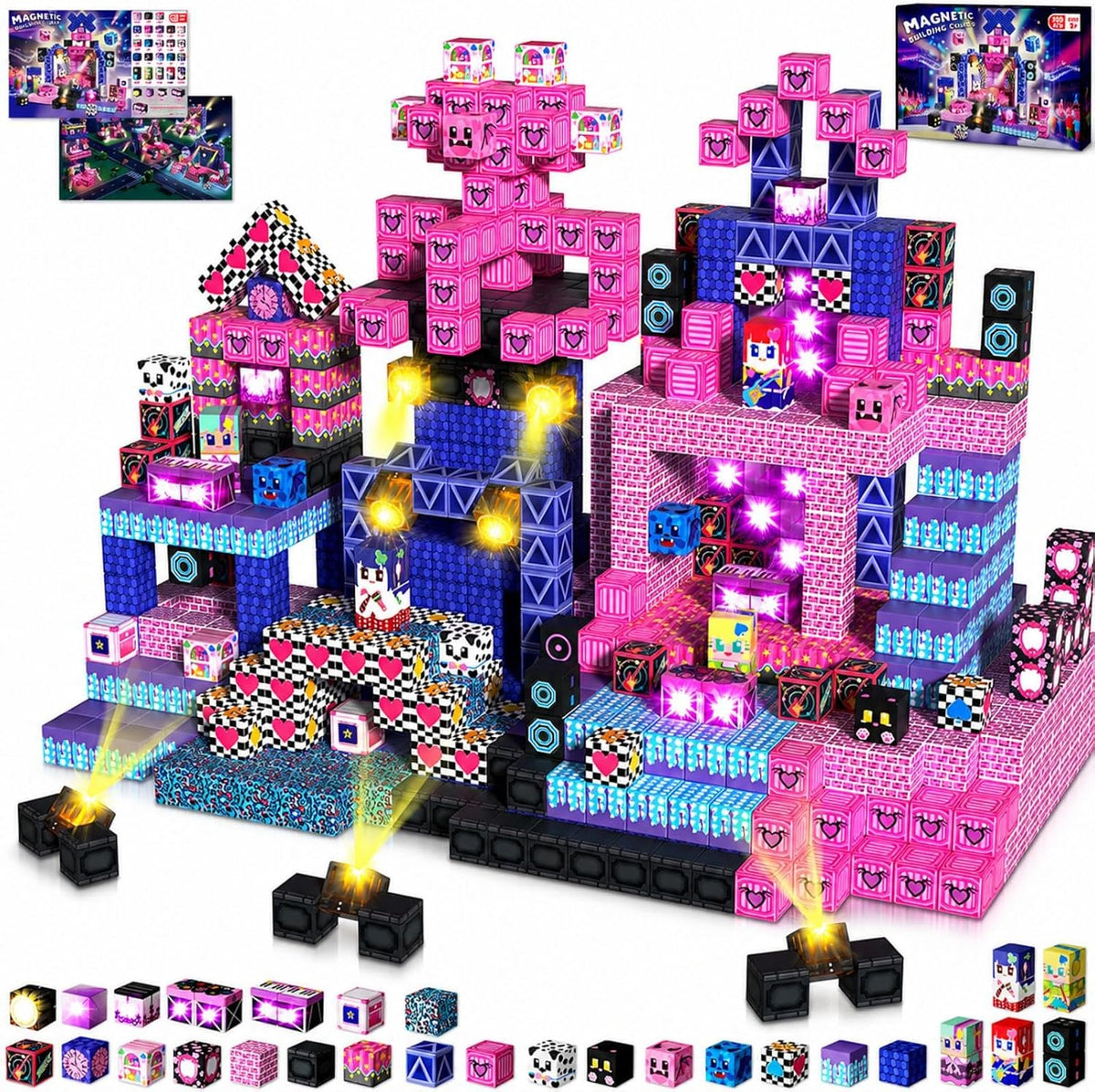 Unleash Imagination with 20 Pcs Magnetic Action Figures Playset - Creative Building Block City Toys for Kids 6+ with 360° Rotating Arms and Legs, Perfect Birthday Gift for Boys and Girls