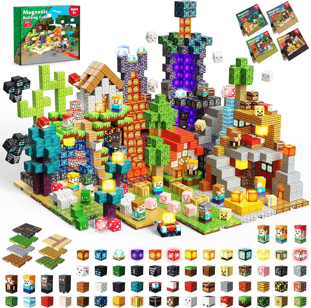Unleash Imagination with 20 Pcs Magnetic Action Figures Playset - Creative Building Block City Toys for Kids 6+ with 360° Rotating Arms and Legs, Perfect Birthday Gift for Boys and Girls