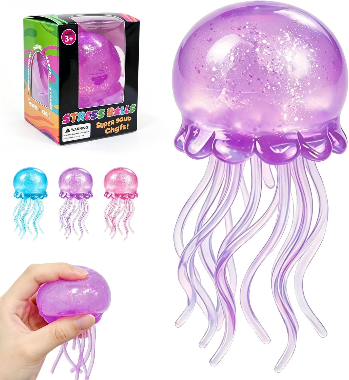 Jellyfish Squeeze Toy,2.16Inch Jellyfish Squishy Malt Filled Squishy Sensory Fidget Toy,Ultra Soft Moldable Slow Rise Stress Relief Toy for Adults Anxiety Relief(Blue)