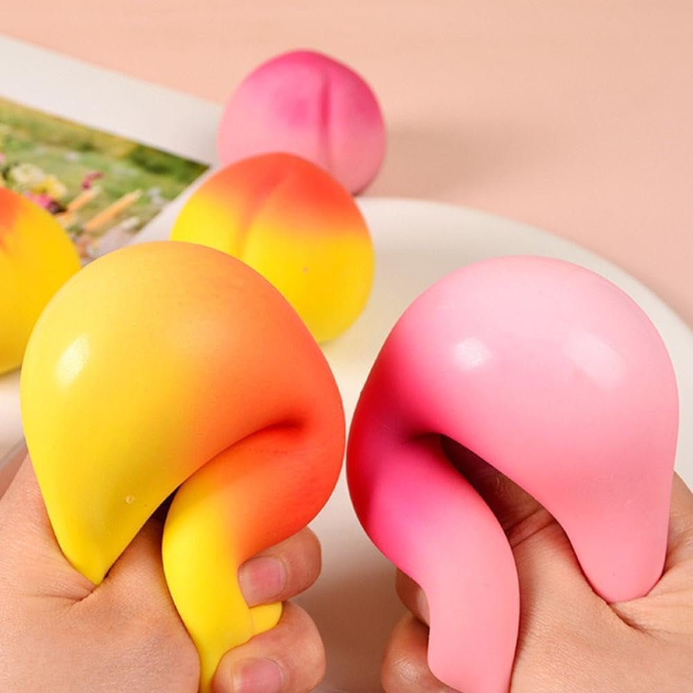 Peach Peach Toys Slow Rising Soft Peach Fruit Toy, Stress Relief Squishy(Pink)