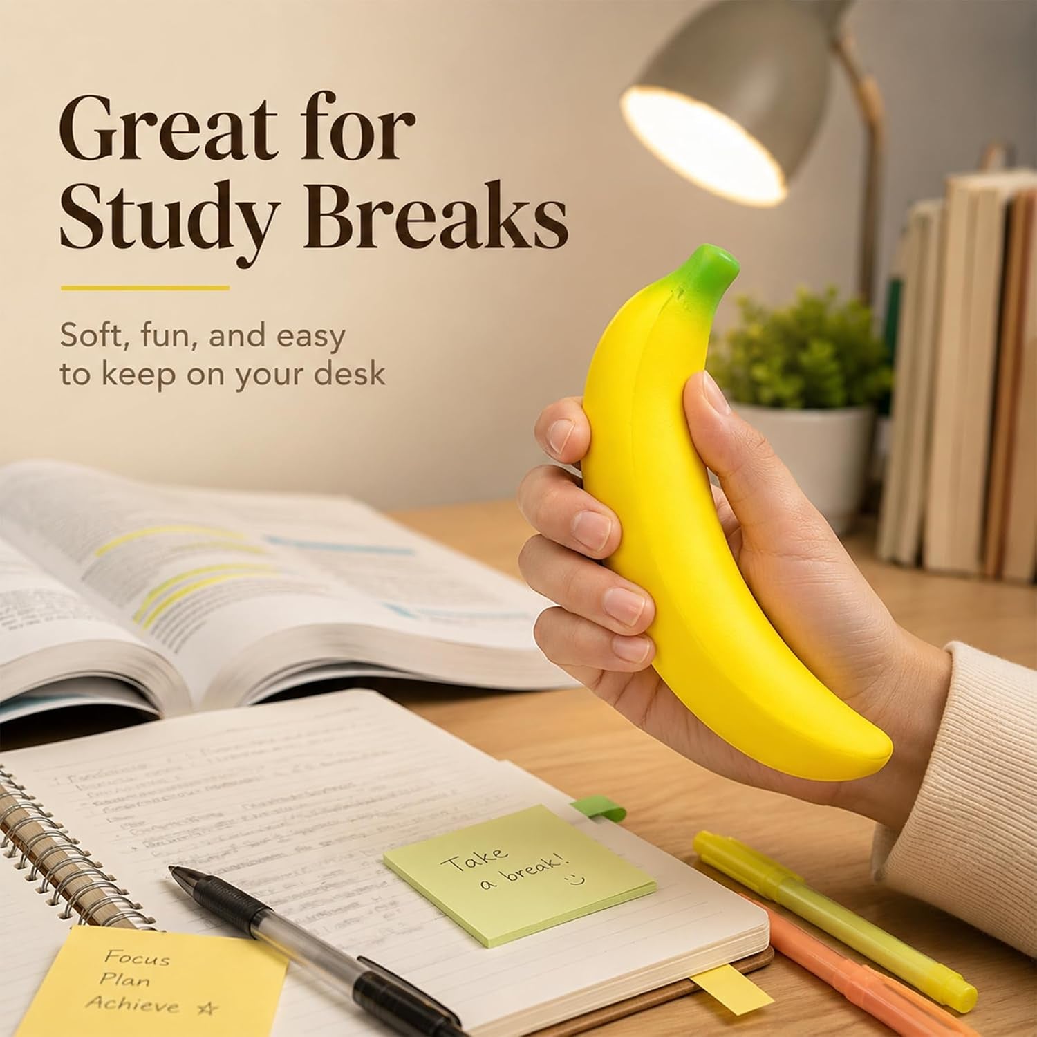 Banana Squishy Toy 2026 New Giant 7 Inch Jumbo PU Foam Stress Relief Toy | Soft Banana Squishy Jumbo Toy. Durable PU Foam Giant Stress Relief Toy for Work, Daily Relaxation & Anxiety.