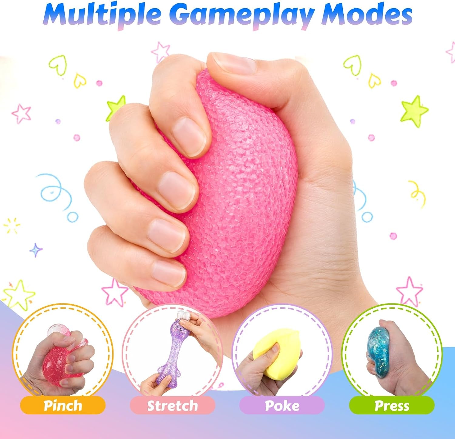 8 Pcs Squishies Toys Kit with Gift Box,Cute Axolotl,Cat Paw & Cheese Squishies,Slow-Rising Sensory Fidget Toys,Soft Squeeze Stress Relief Toy for Adults,Party Favors & Gifts (Random Color)