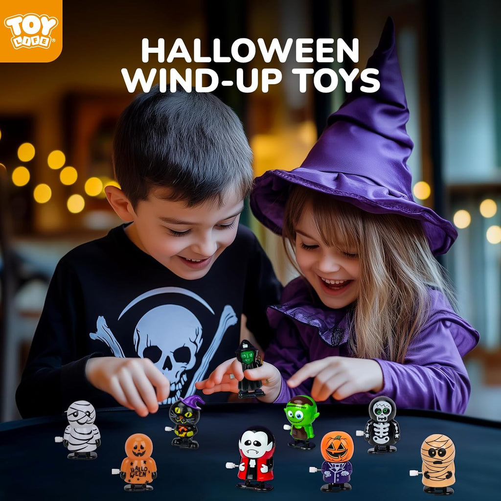 13 Pcs Halloween Wind up Toys Halloween Party Favors for Kids Toddler Halloween Bulk Toys for Treat Bags Halloween Goodies Bag Stuffers Fillers Halloween Treats Toys for Kids Boys Girls