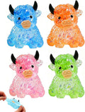 4PCS Highland Cow Squishy Fidget Toys,Glitter Squeeze Sensory Toys Ultra-Soft Slow Rising Stress Relief Anxiety Relief Desk Decor for Home and Office,Christmas Birthday Gift Party Favors