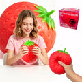 1Pcs 5.11 Inches Giant Strawberry Squishy,Strawberry Stress Ball(Red | Sensory Fidget Giant,Fruit Realistic Slow Rise Pressure Relief Toy,Adults Kids Gifts Party Favor