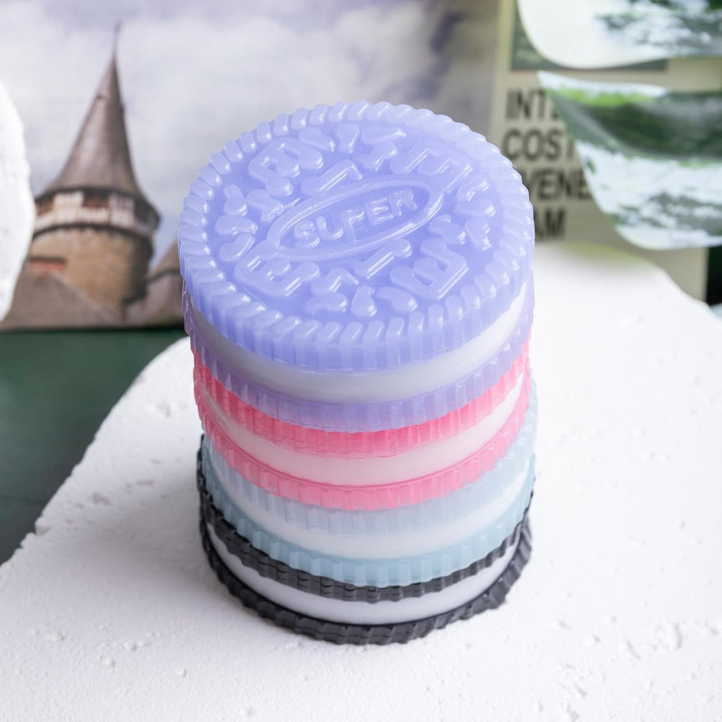Biscuit Taba Squishy 4Pcs,Slow Rising Soft Squeeze Balls for Adults