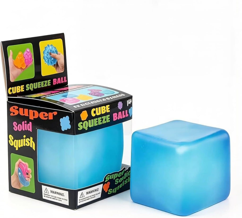Premium Big Block Cube ,Ice Cube Squishies Toys,Durable, Slow-Rebound Fingertip Exquisite Spherical Ice Cube with Boxgift-Ready (Blue)