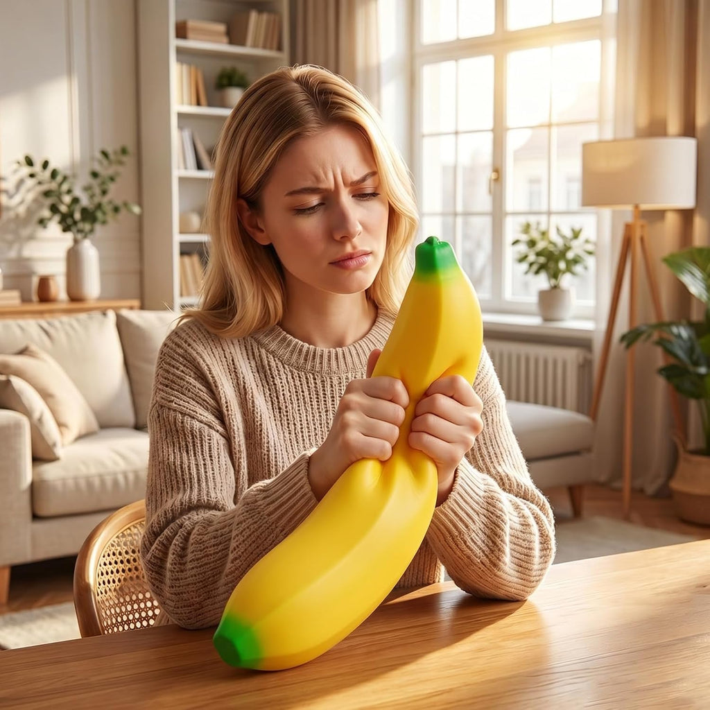 18In Giant Banana Squishy, 2026 New Jumbo Bannana Squishy Squeeze Toy, Slow Rising Soft Squishys Bananas Toys for Stress Relief