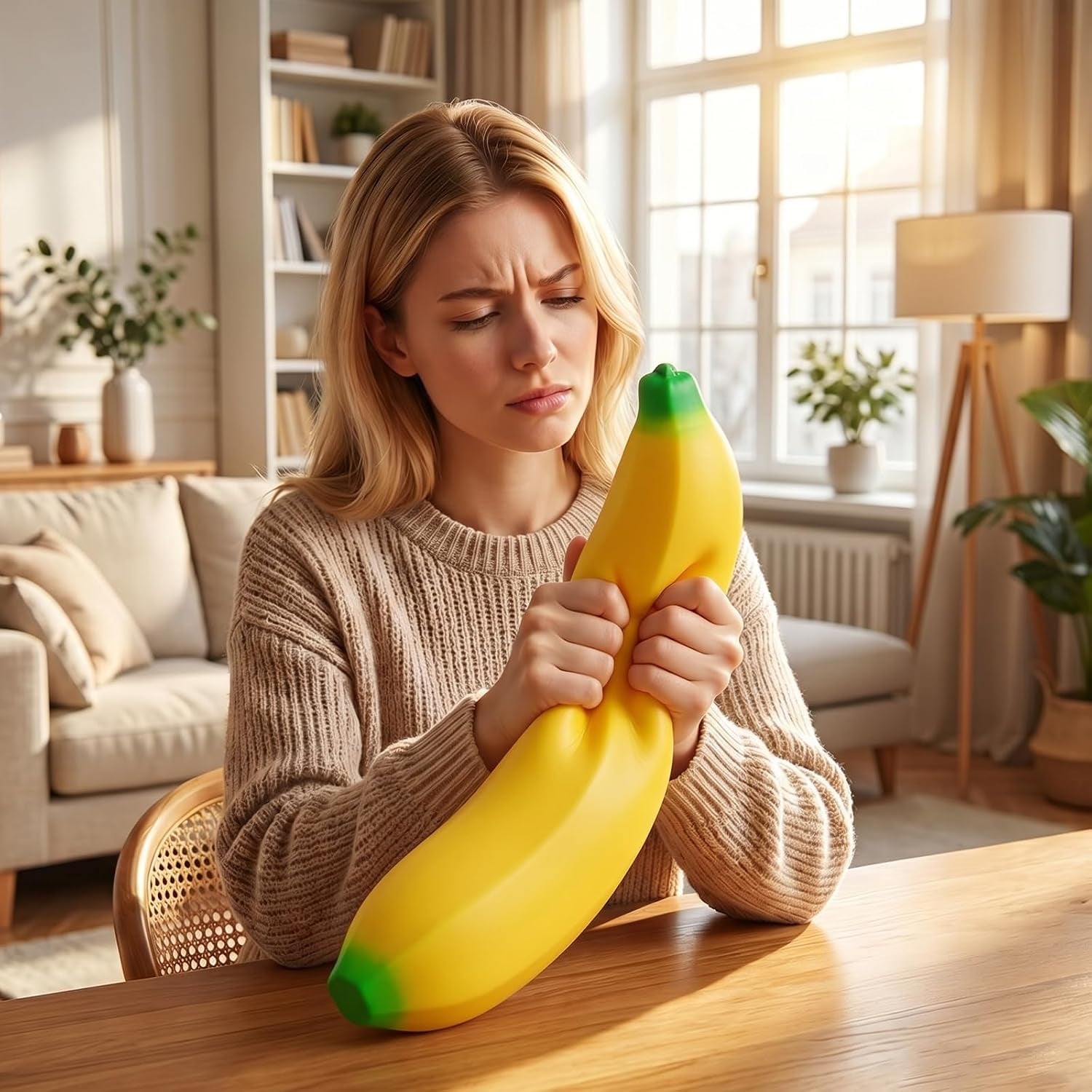 18In Giant Banana Squishy, 2026 New Jumbo Bannana Squishy Squeeze Toy, Slow Rising Soft Squishys Bananas Toys for Stress Relief