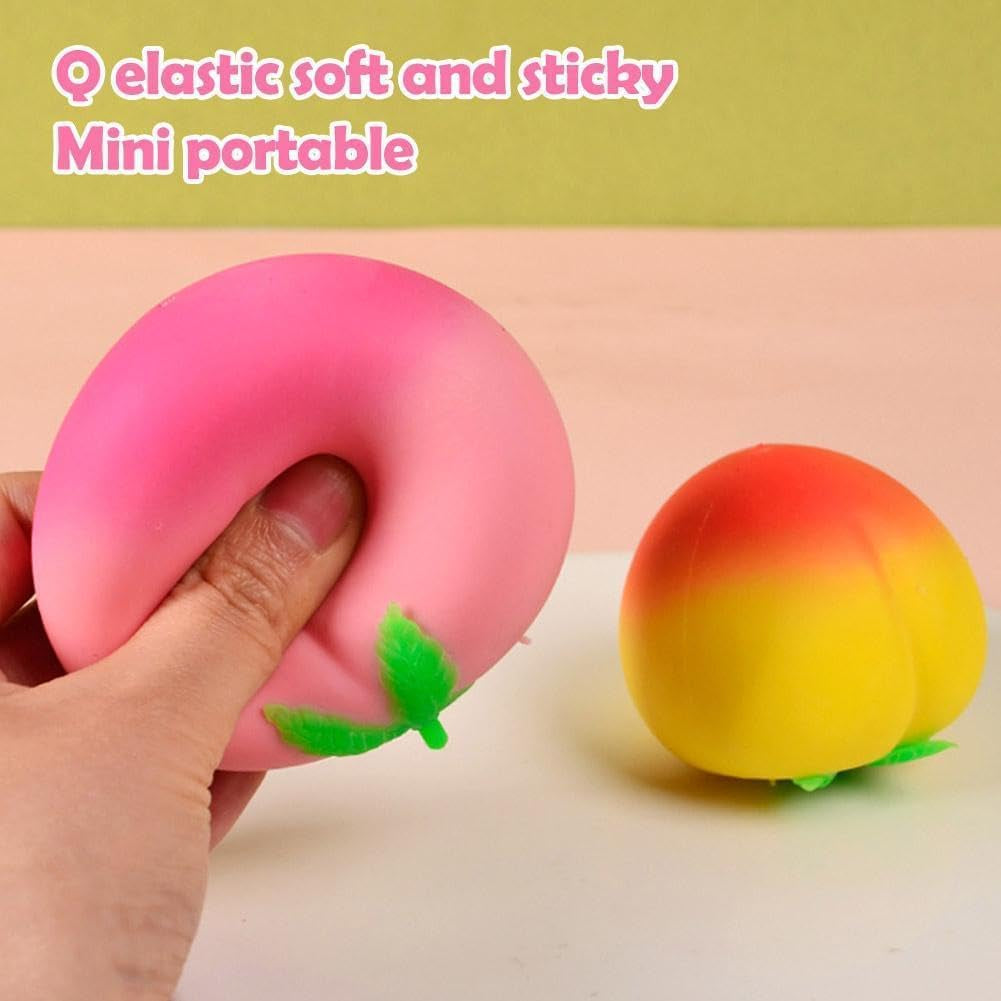 Peach Peach Toys Slow Rising Soft Peach Fruit Toy, Stress Relief Squishy(Pink)