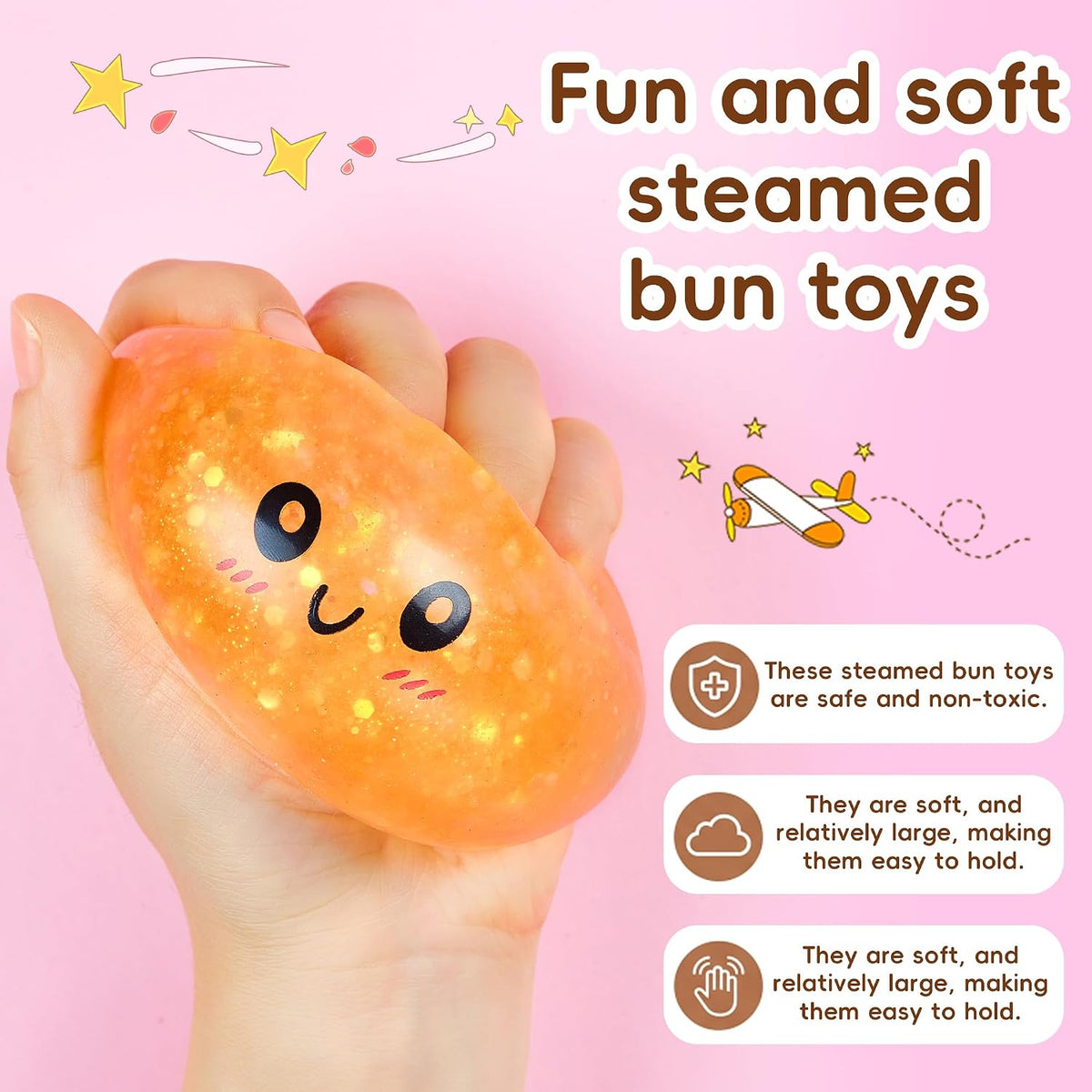 Squishy Toy Mystery Box with 6 Random Colors, Slow Rising Squeeze Toy,Cute Food Shaped Sensory Fidget Toy for Adult Anxiety Relief,Party Favors & Birthday Present (Colorful 6-D)