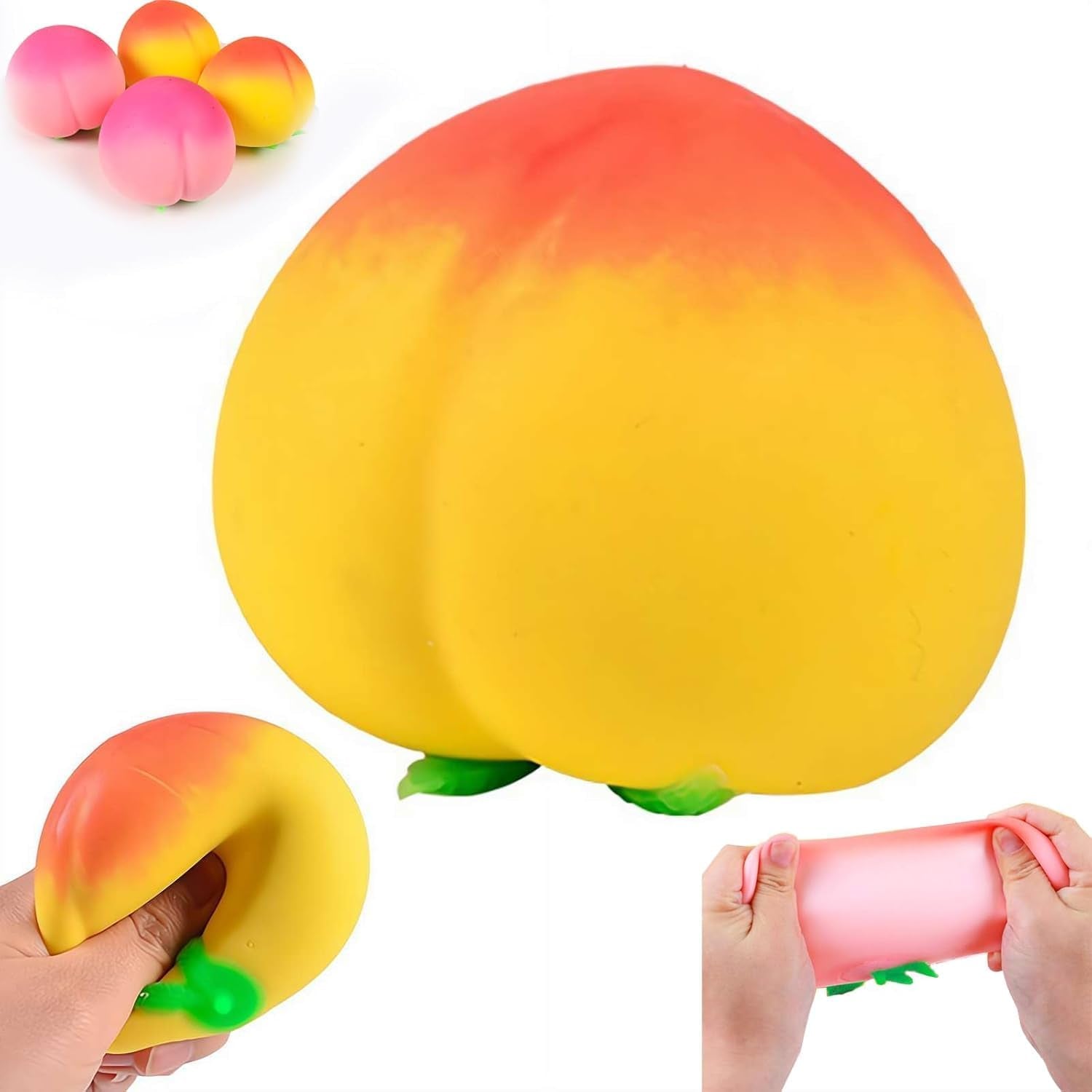 Peach Peach Toys Slow Rising Soft Peach Fruit Toy, Stress Relief Squishy(Pink)