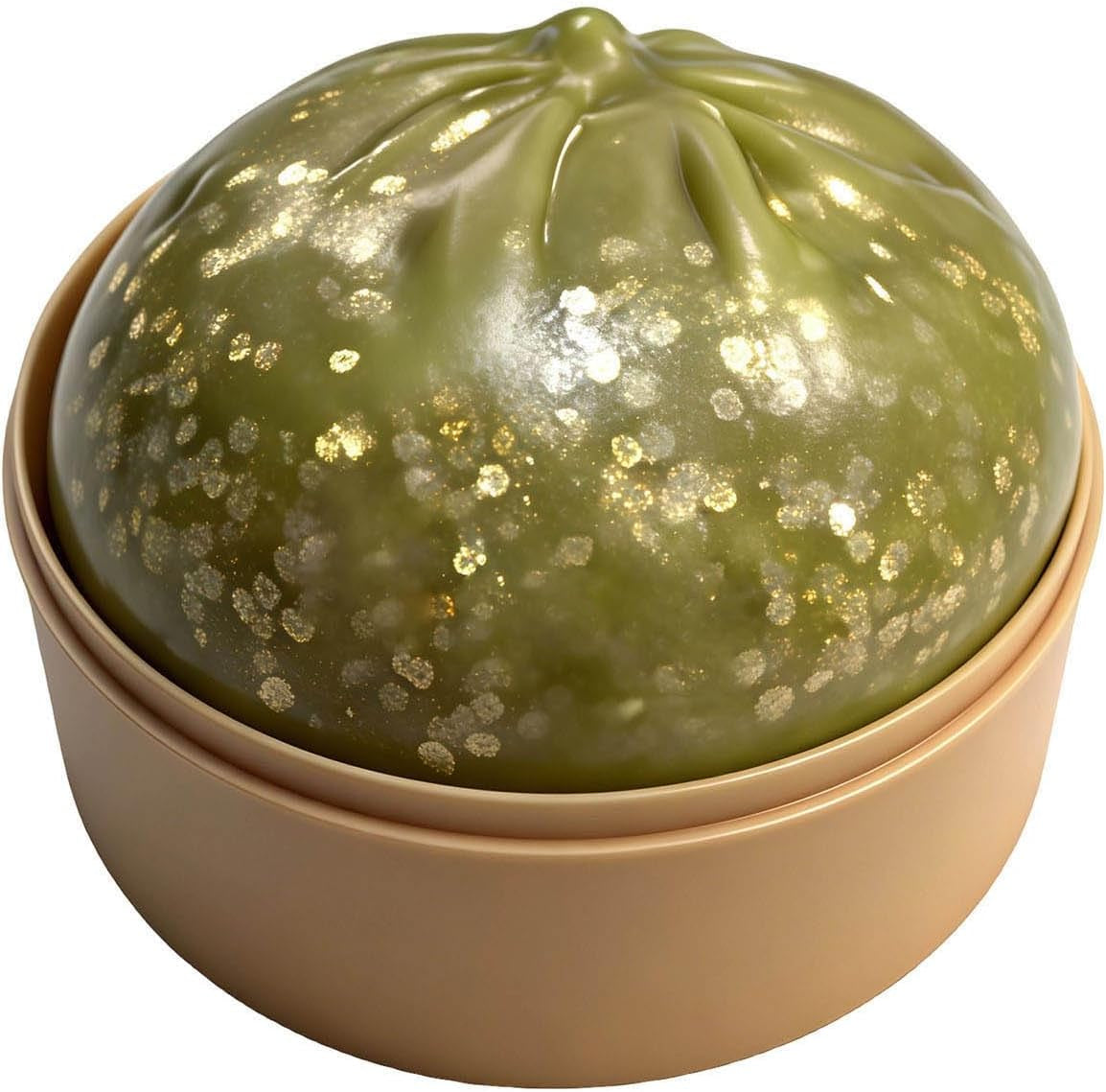 Giant Dumpling Soft Squeeze Buddy, Large Colourful Dumpling Stress Relief Sensory Ball, Fast Rebound Anxiety Relief Decompression Dough for Adults,Gold