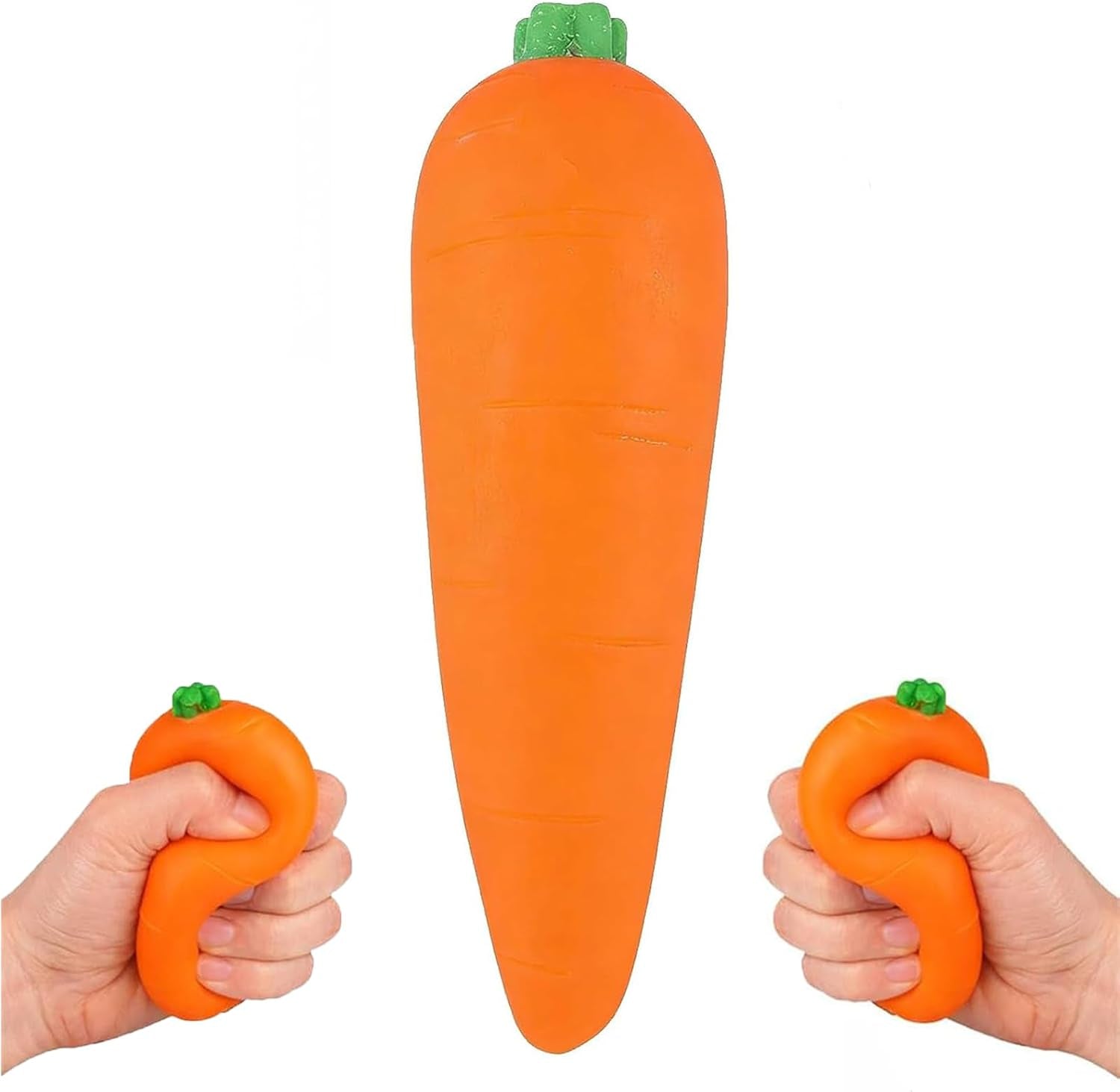 Carrot Squishy Stress Ball,5.5Inch(1Pcs) | Squi Shy Vegetable Ultra Squishy and Moldable Slow Rise Relaxing Sensory Fidget Stress for Anxiety Relief Orange(1Pcs)