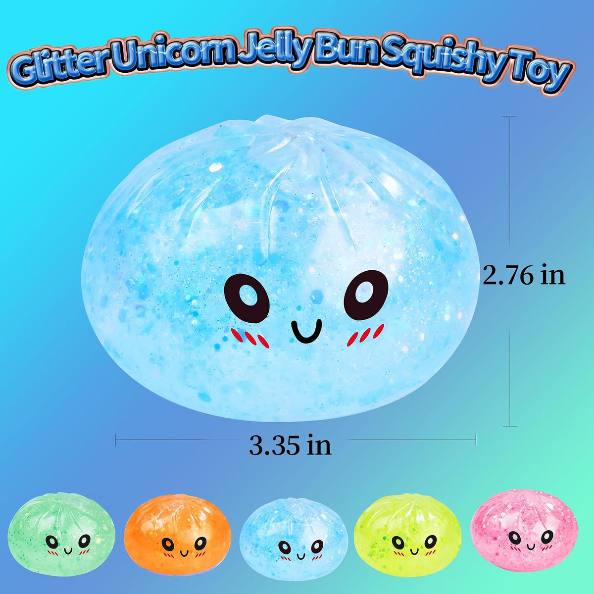 Squishy Toy Mystery Box with 6 Random Colors, Slow Rising Squeeze Toy,Cute Food Shaped Sensory Fidget Toy for Adult Anxiety Relief,Party Favors & Birthday Present (Colorful 6-D)